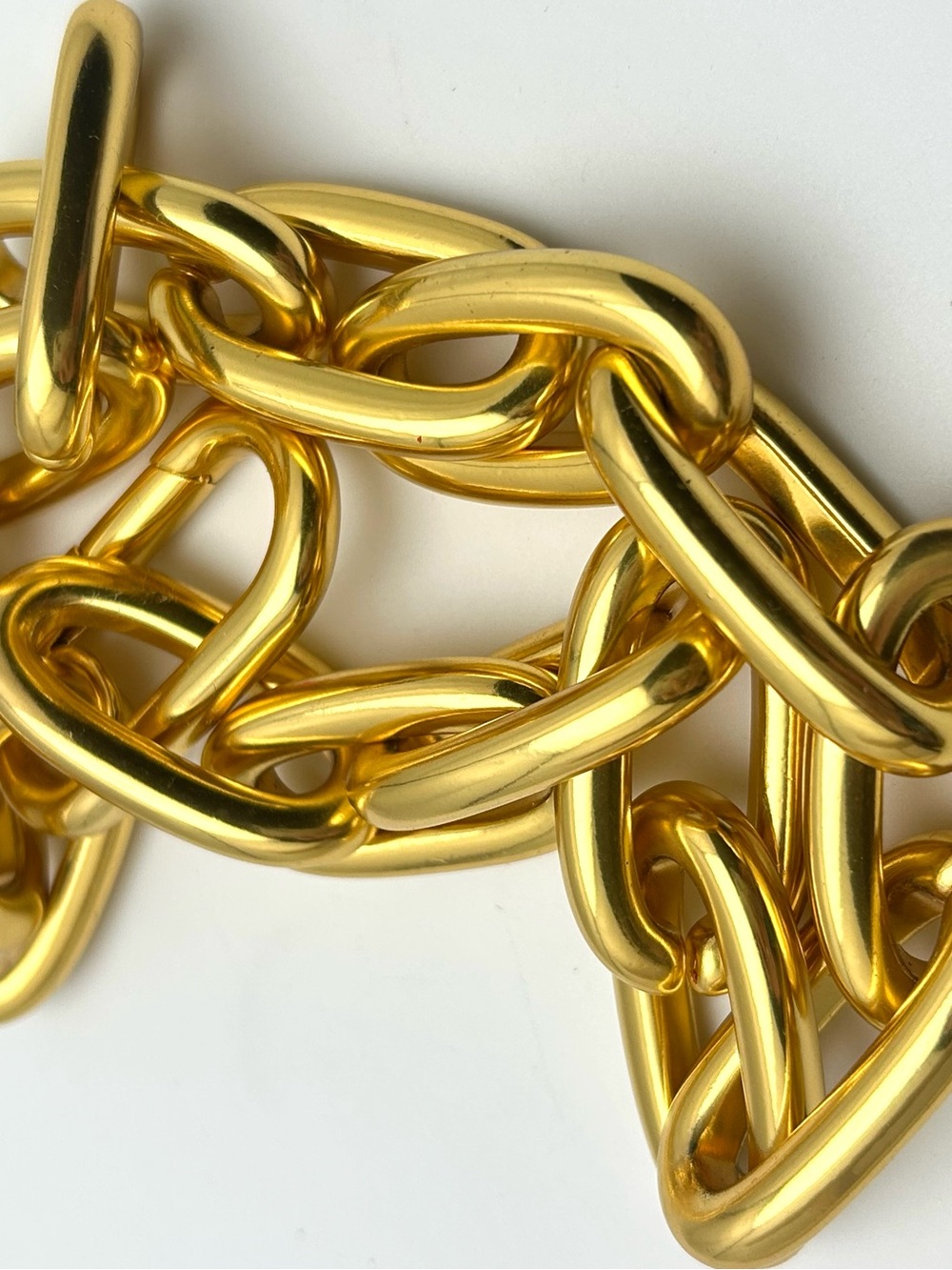 J. Crew Metallic Gold Chain Link Necklace - Picture 2 of 3
